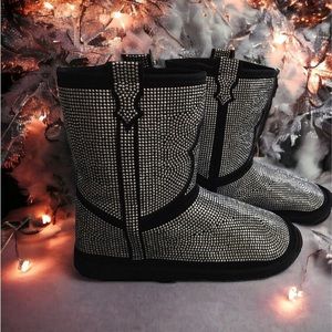 Just Fab Size 9 Rhinestone Cowgirl Boots